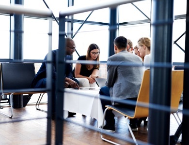 group on people in an office