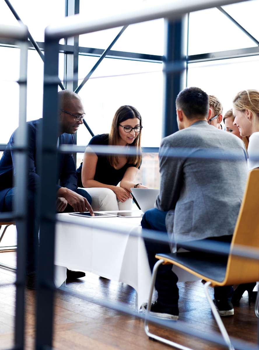 group on people in an office